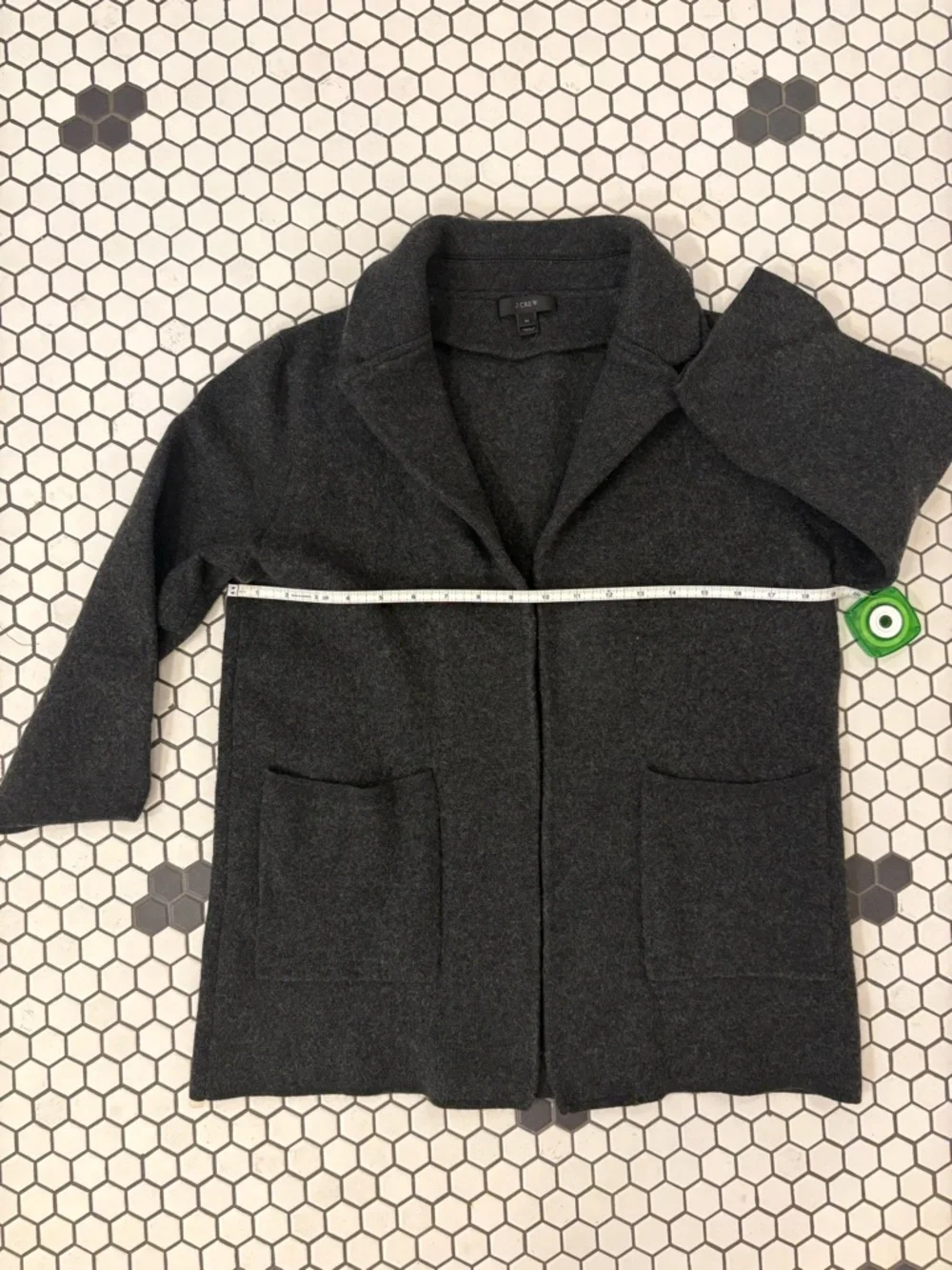 J.Crew Sophie Blazer Merino Wool Charcoal Gray 3/4 Sleeve Size M